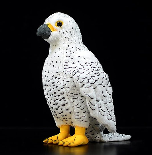 Simulation White Pigeon Stuffed Animal Toy - 10 inch Rock Pigeon Toys, Cute Pigeon as Gift for Kids (Spear Falcon)