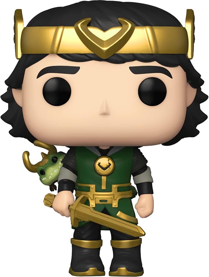 Kid L o k i : P o p ! Vinyl Figurine Bundle with 1 Compatible 'ToysDiva' Graphic Protector (900-55746 - B)