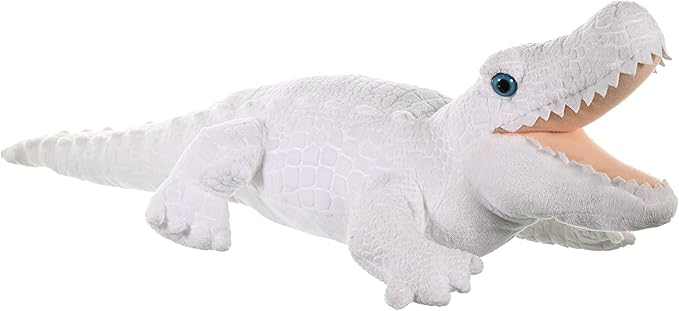 Wild Republic White Alligator Plush, Stuffed Animal, Plush Toy, Gifts for Kids, Cuddlekins 12 Inches