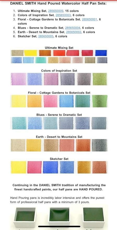 Daniel Smith 285650001 Half Pan Set Floral Colours