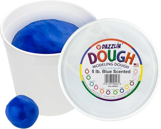 Hygloss 5 lb. Blue Blueberry Scented Modeling Dough - Bulk Pack for Classroom Use, Dough for Kids, Non-Toxic, Multi-Use dough, Ideal for Creative