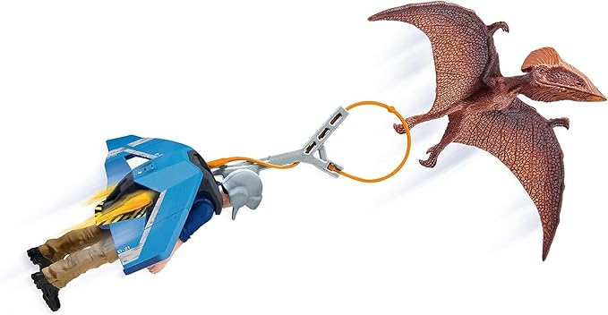 Schleich Dinosaurs, Dinosaur Gifts for Boys and Girls, Jetpack Chase Playset with Tupuxuara Toy, 7 Pieces, Ages 4+