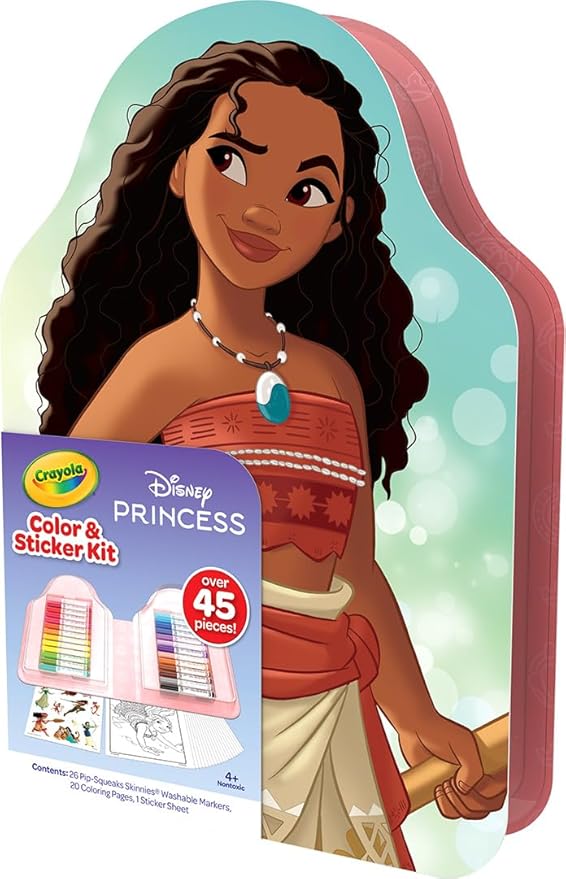 Crayola Disney Princess Color & Activity Set, 20 Disney Princess Coloring Book Pages, Princess Stickers, Gift for Girls & Boys