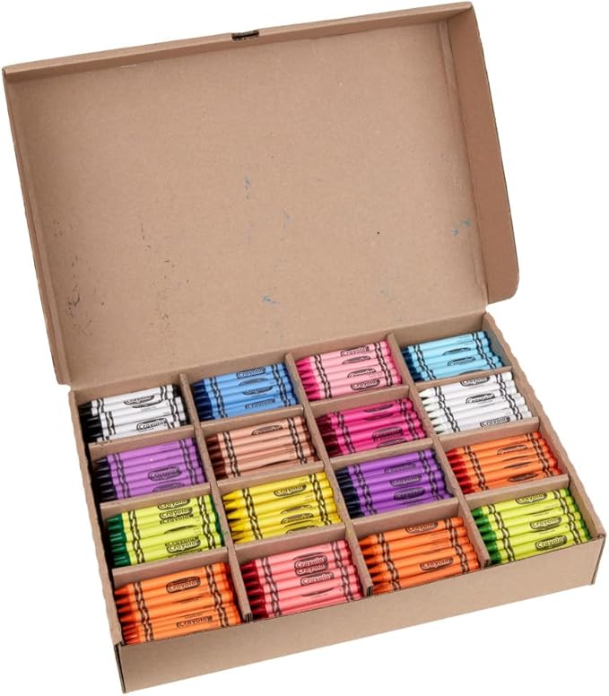 Crayola Bulk Crayon Classpack - 800ct (16 Colors), Back to School Supplies, Kids Crayons, Teacher Classroom Must Haves, 3+