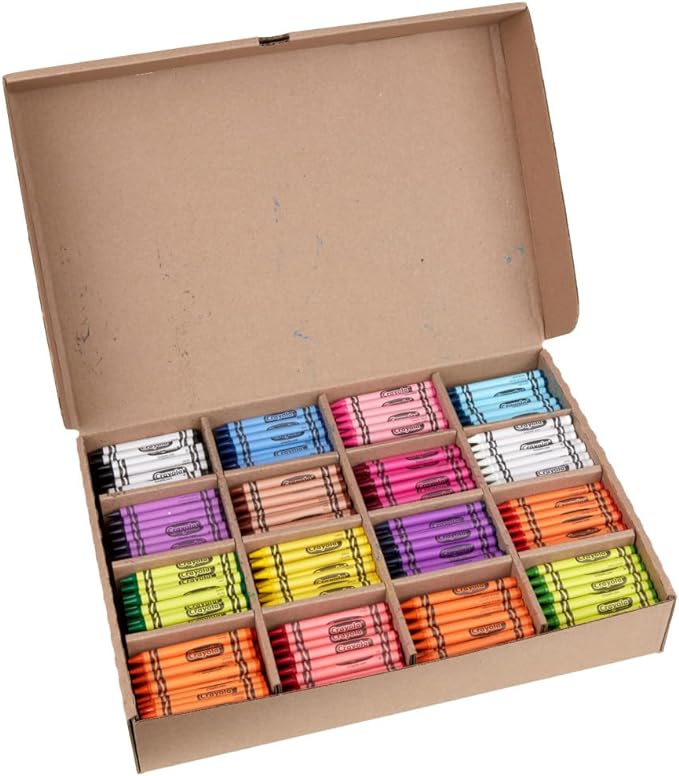 Crayola Bulk Crayon Classpack - 800ct (16 Colors), Back to School Supplies, Kids Crayons, Teacher Classroom Must Haves, 3+