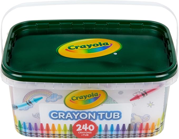 Crayola Crayon Tub (240ct), Bulk Crayon Set, Kids Coloring & Art Supplies, Crayons for Kids, Gifts for Boys & Girls, Ages 3 + [Amazon Exclusive]