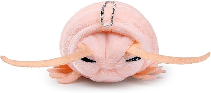 ZHONGXIN MADE Isopod Stuffed Animal Hanging Chain Toy - Realistic Pink Isopod Plush Beetle Bead Chain Hanging, Cute lice Crustaceans Plushie Toys for Backpack Handbag Charms, 5inchs