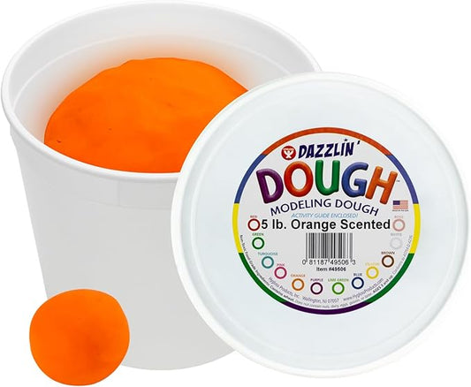 Hygloss 5 lb. Orange Scented Modeling Dough - Bulk Pack for Classroom Use, Dough for Kids, Non-Toxic, Multi-Use dough, Ideal for Creative