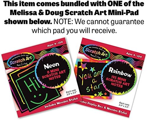 Melissa & Doug Teddy Wear: K's Kids Series Plush Bundle with 1 Theme Compatible M&D Scratch Art Mini-Pad (09169)