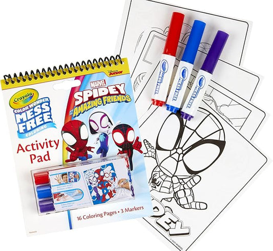 Crayola Color Wonder Activity Pad, Spiderman Coloring Pages & Mess Free Mini Markers, Gift