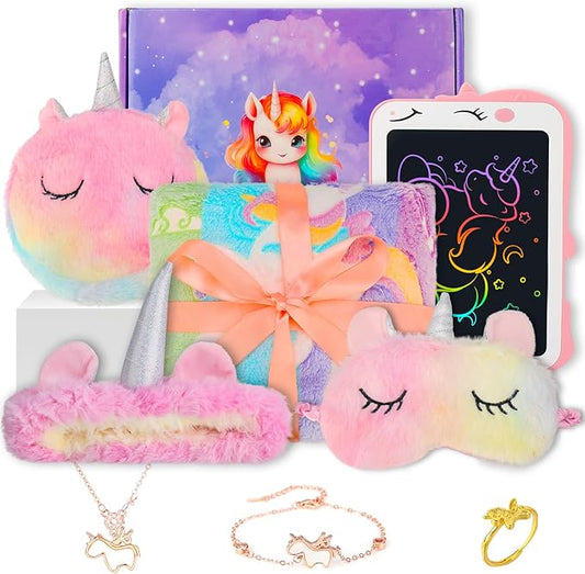 Unicorn Gifts for Girls Toys,Unicorn Jewelry,Birthday, for 3, 4, 5, 6, 7, 8 Year Old Girls,Unicorn Toys,Ideal Gift Toys Set for Teens Daughter Granddaughter