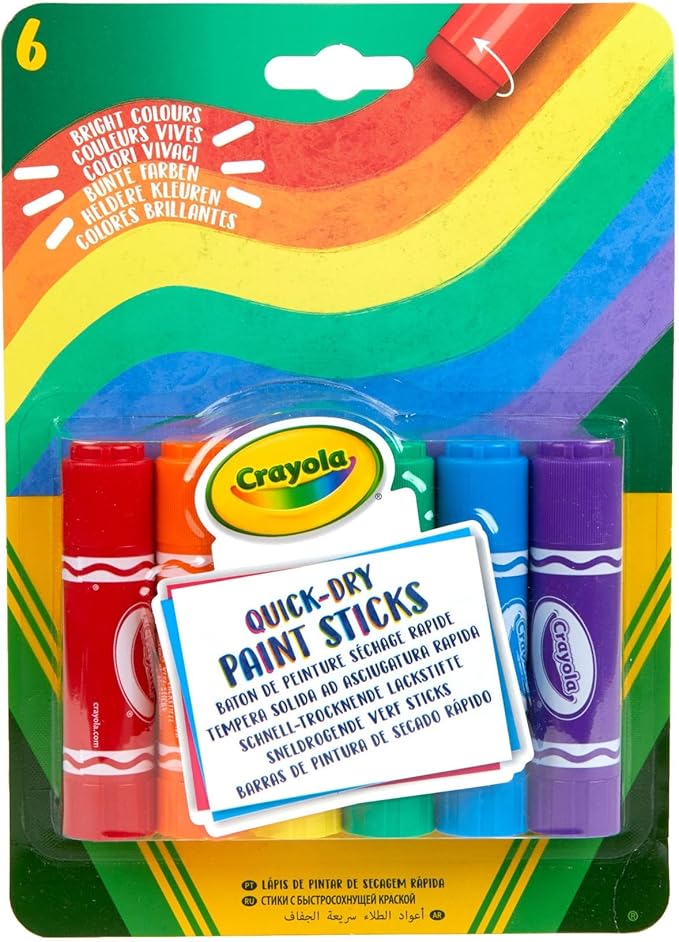 Crayola Paint Sticks, No Water Required, Paint Set For Kids, Art Supplies, 6 Count, Multi
