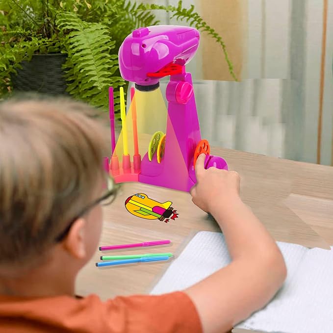 Drawing Projector for Kids Toy,smart art sketcher projector kid toys, with 32 Slide Cartoon Patterns and 12 Color Brush, Adjustable Pattern Size,Suitable for Children to Learn to Draw and Sketch