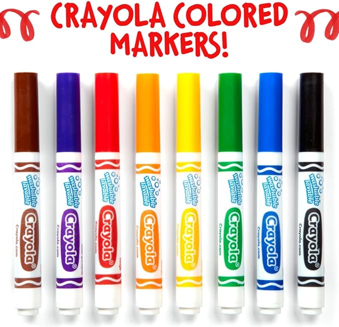 Crayola Washable Markers - Brown (12ct), Kids Broad Line Markers, Bulk Markers for Classrooms & Teachers