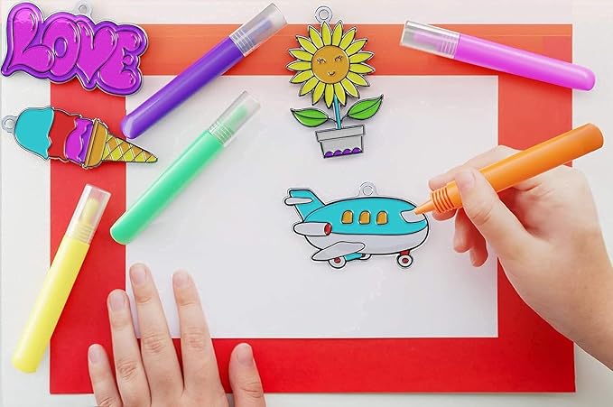 Lreyrous Children's Window Art Toys DIY Creative Graffiti Toys Suitable for Children Over 6 Years Old Suitable for Birthday Gifts