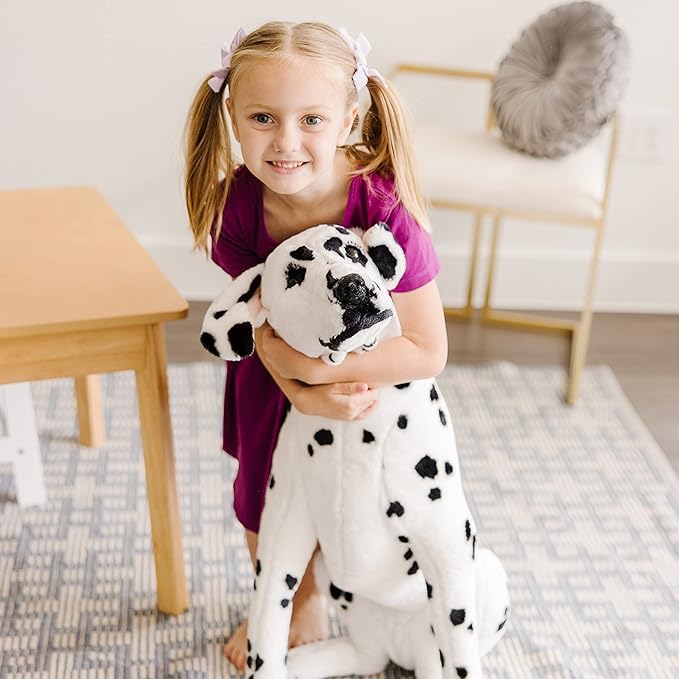 Melissa & Doug Giant Dalmatian - Lifelike Stuffed Animal Dog (over 2 feet tall) - Extra Large Stuffed Animals, Plush Dalmatian Dog For Ages 3+