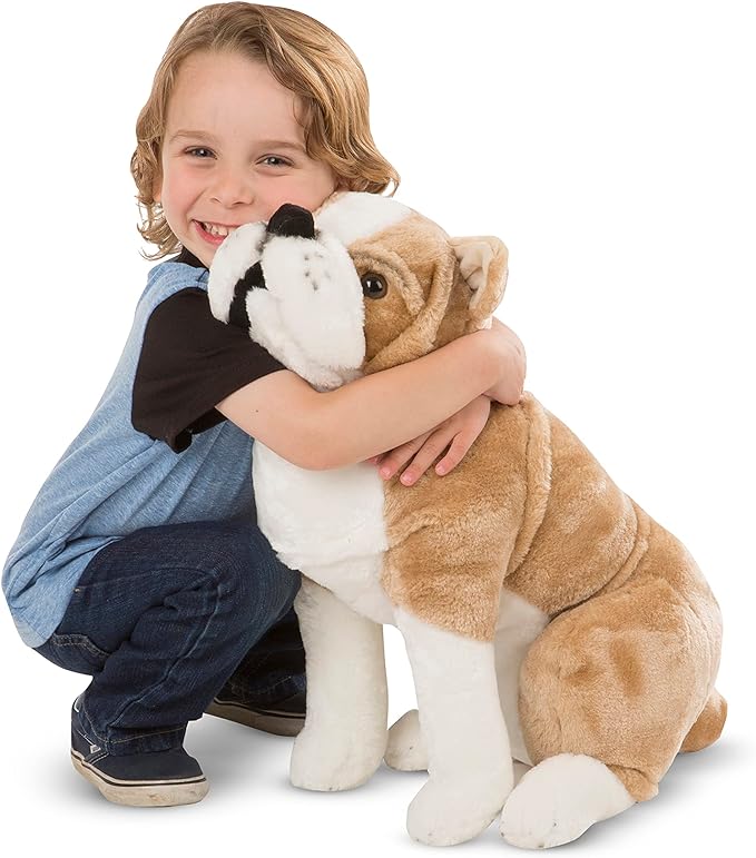 Melissa & Doug Giant English Bulldog - Lifelike Stuffed Animal (nearly 2 feet tall)