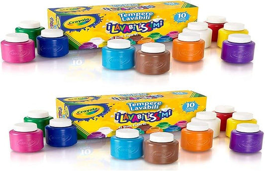 Crayola Washable Kids' Paint, Assorted Colors 10 ea (Pack of 2)