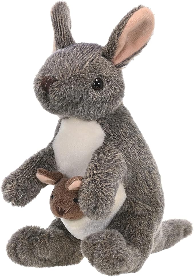 Wild Republic Kangaroo with Joey Plush, Stuffed Animal, Plush Toy, Gifts for Kids, Cuddlekins 8 Inches, 8", Model:10867