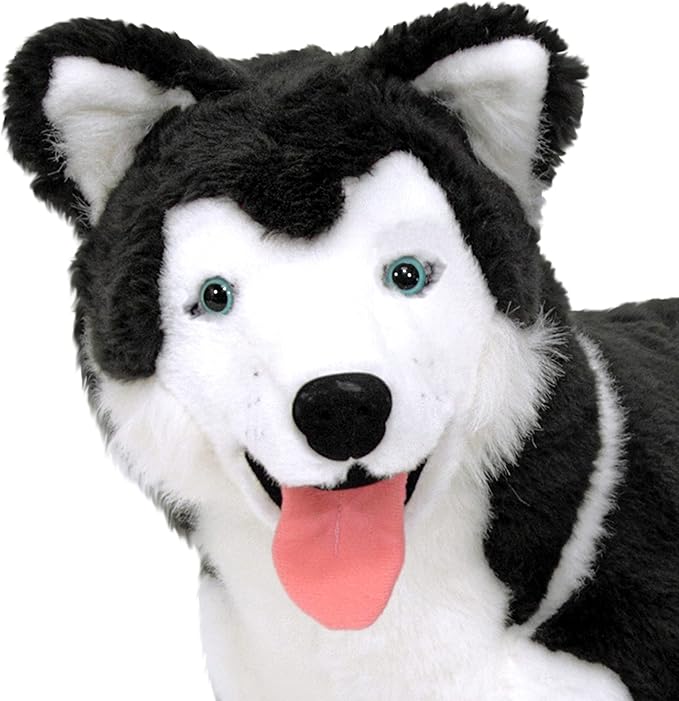 Melissa & Doug Giant Siberian Husky - Lifelike Stuffed Animal Dog (over 2 feet tall)