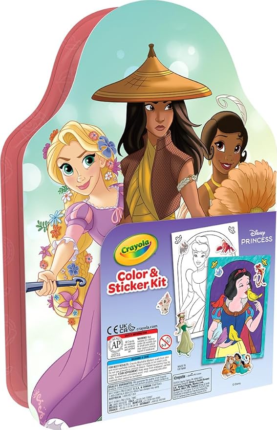 Crayola Disney Princess Color & Activity Set, 20 Disney Princess Coloring Book Pages, Princess Stickers, Gift for Girls & Boys