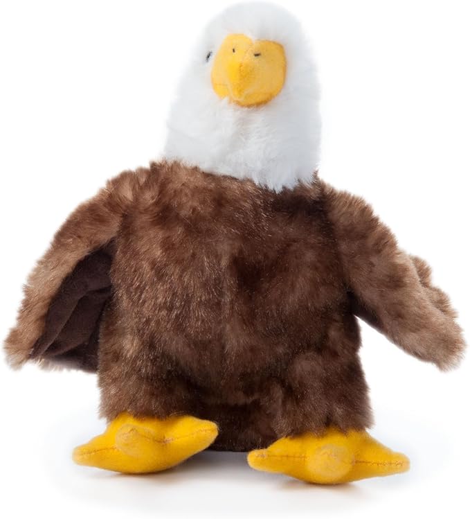 The Petting Zoo Bald Eagle Stuffed Animal Plushie, Gifts for Kids, Wild Onez Babiez Zoo Animals, Eagle Plush Toy 6 inches