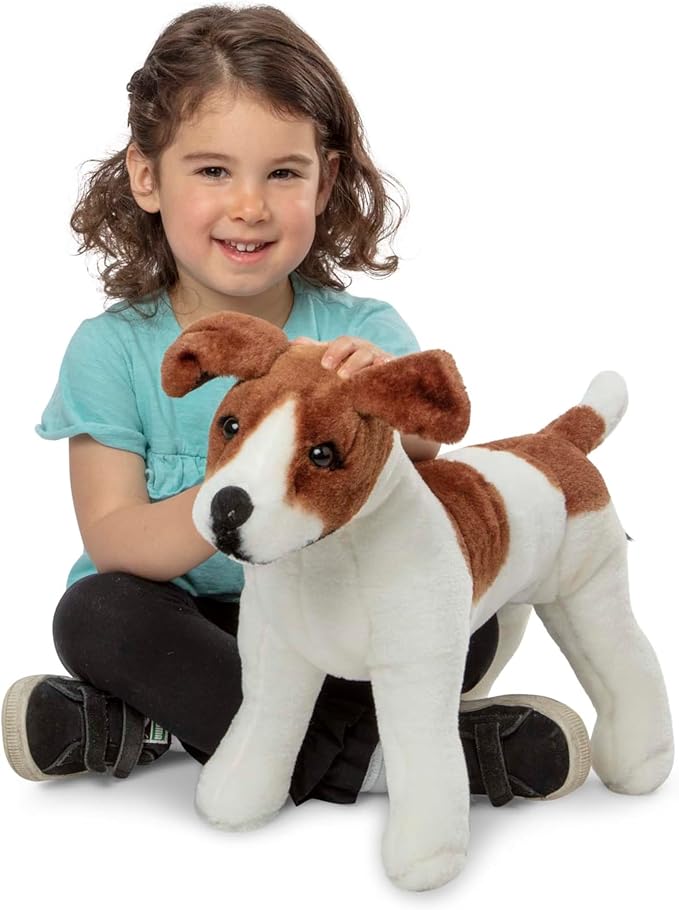 Melissa & Doug Giant Jack Russell Terrier - Lifelike Stuffed Animal Dog (over 12 inches tall)