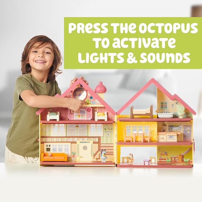 Bluey Ultimate Lights & Sounds Playhouse & Toy Box, 2.5-3 inch Figures | Amazon Exclusive