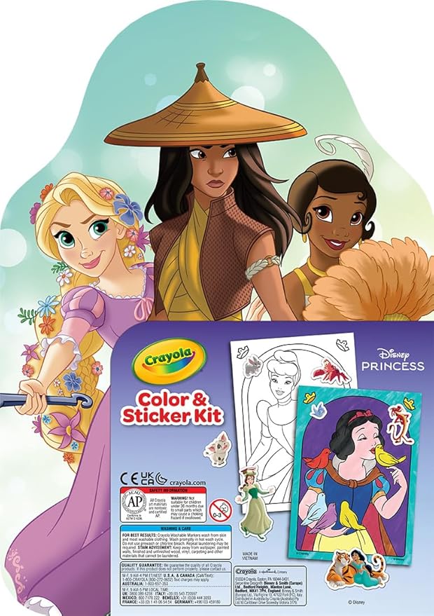 Crayola Disney Princess Color & Activity Set, 20 Disney Princess Coloring Book Pages, Princess Stickers, Gift for Girls & Boys