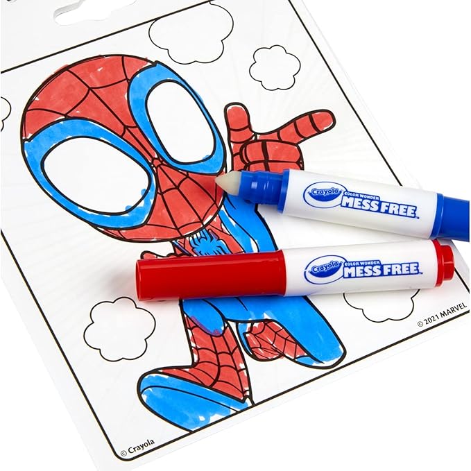 Crayola Color Wonder Activity Pad, Spiderman Coloring Pages & Mess Free Mini Markers, Gift