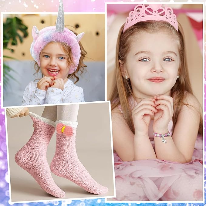 Unicorns Gifts for Girls Toys 6 7 8 9 10 Year Old Tie-Dye Playset Includes Star Stuffed Mirror Diary Eyemask Headband Purse Pen Bracelet and Sock