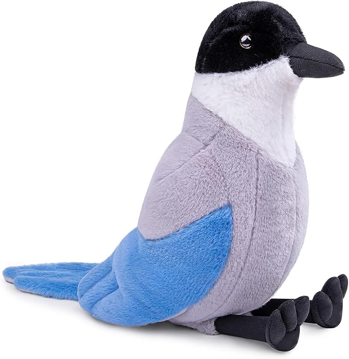 ZHONGXIN MADE Grey Magpie Plush Toy - Realistic 12inch Grey Magpie Bird Stuffed Animal, Cute Little Bird Raven Plush as Gift for Your Friends