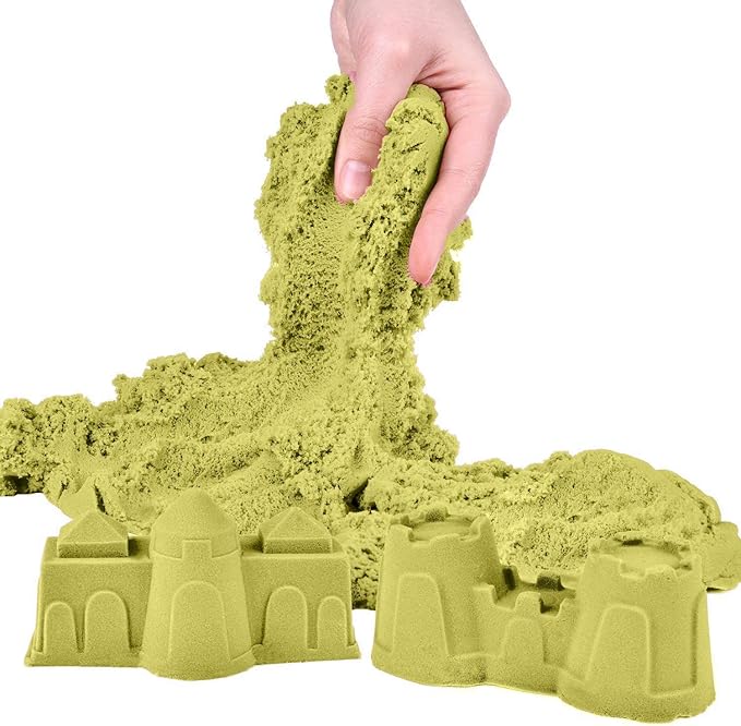 Kicko Colorful Magic Sand - 6 Pack of Magic Sand in Assorted Colors - Gifts for Kids, Stress Reliever, Learning Tool, Novelties, Play Sand
