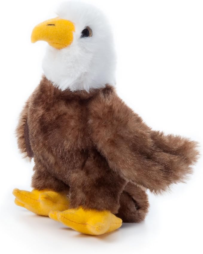The Petting Zoo Bald Eagle Stuffed Animal Plushie, Gifts for Kids, Wild Onez Babiez Zoo Animals, Eagle Plush Toy 6 inches