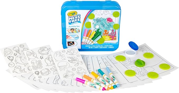 Crayola Color Wonder Mess Free Coloring Activity Set (30+ Pcs), with Markers, Stamps, and Stickers, Gift for Toddlers, 3+