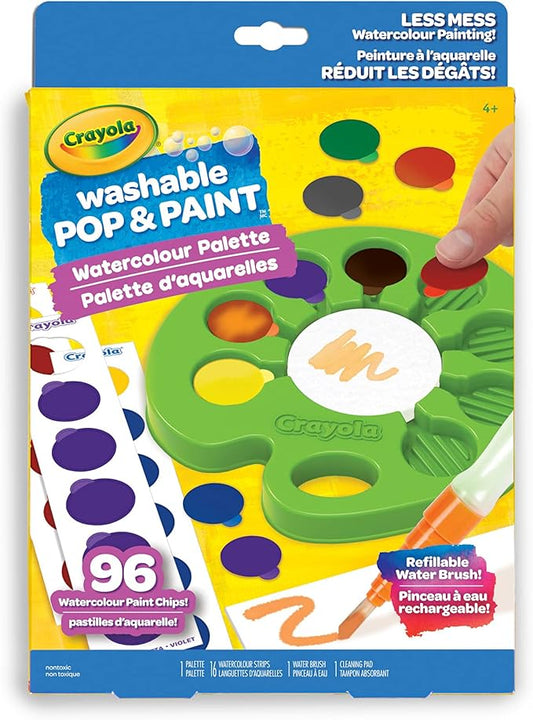 CRAYOLA Washable Pop & Paint Watercolour Palette