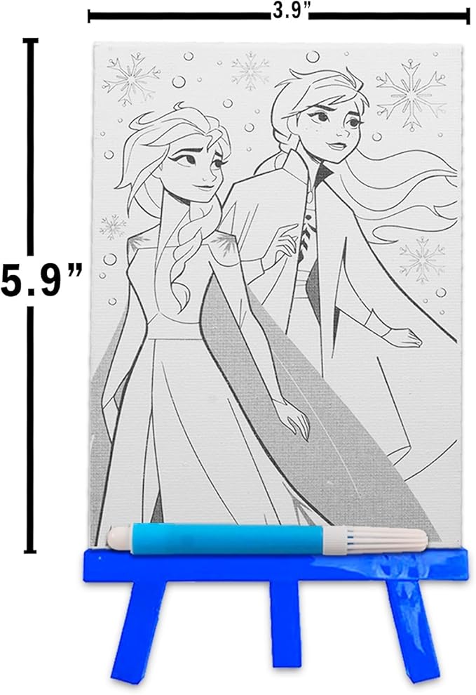 Disney Frozen Canvas Art Set Frozen Activity Set - Frozen Paint Canvas Bundle with Frozen Stickers, More | Frozen Arts and Crafts for Girls, Kids