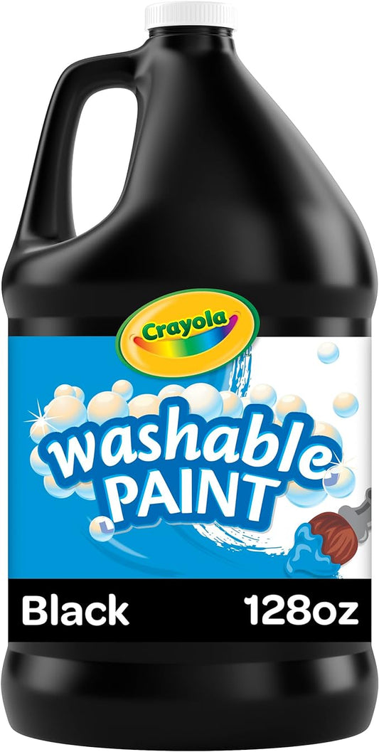 Crayola Washable Paint For Kids - Black (1 Gallon), Kids Arts And Crafts Supplies, Non Toxic, Bulk