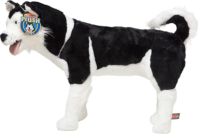 Melissa & Doug Giant Siberian Husky - Lifelike Stuffed Animal Dog (over 2 feet tall)
