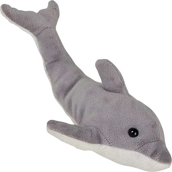 Rhode Island Novelty Birth of Life Grey Dolphin Plush - 22" with 9" Baby Plush (1 Set of 2 Pcs.) - Soft and Adorable Stuffed Animal Toy, for Children, Ideal for Birthdays and Game Prize