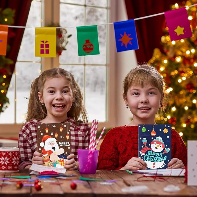 MALLMALL6 24Pcs Christmas Coloring Books Including Santa Claus Elk Ginger Man Mistletoe Elf Sleigh Merry Christmas Birthday Party Favors Gifts Xmas Home School Activity Supplies for Kids Boys Girls