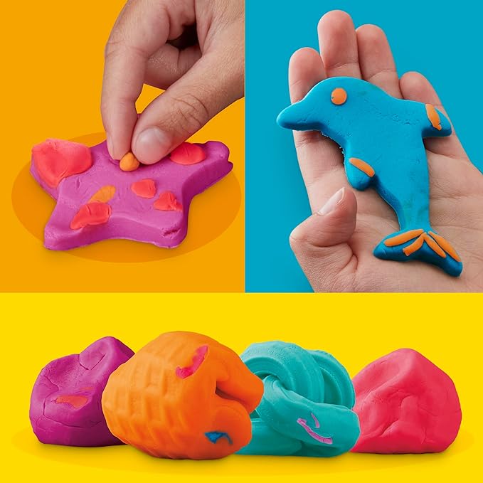 Play-Doh Fun Tub Set, 19 Accessories & Reusable Storage Container, Preschool Toys, Kids Arts & Crafts, Ages 3+ (Amazon Exclusive)