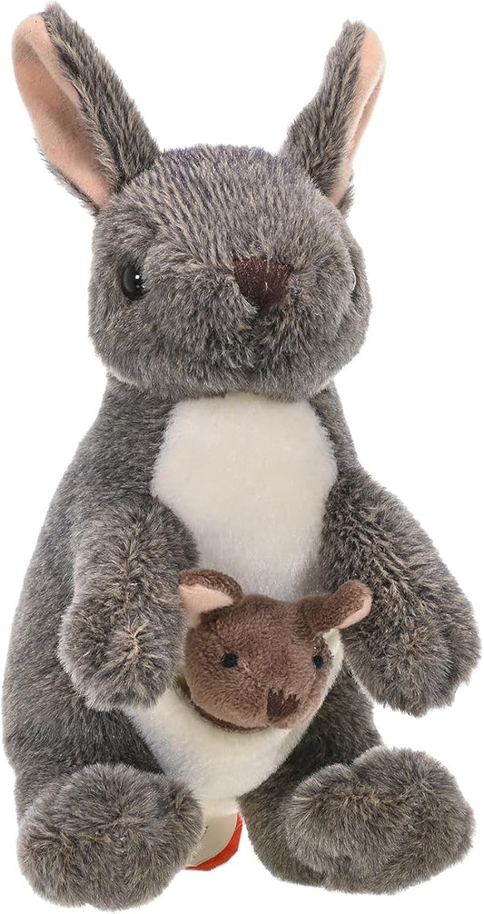 Wild Republic Kangaroo with Joey Plush, Stuffed Animal, Plush Toy, Gifts for Kids, Cuddlekins 8 Inches, 8", Model:10867