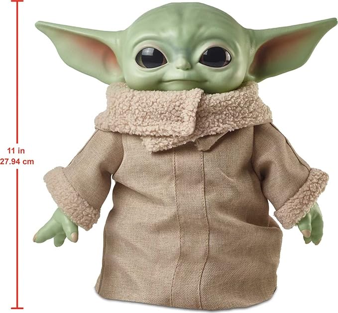 Mattel Star Wars Grogu Plush Toy, 11-inch Character Figure with Soft Body. Inspired by Star Wars The Mandalorian