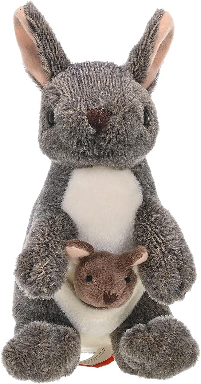Wild Republic Kangaroo with Joey Plush, Stuffed Animal, Plush Toy, Gifts for Kids, Cuddlekins 8 Inches, 8", Model:10867