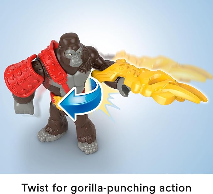 Fisher-Price Imaginext Preschool Toys Boss Level Army Pack 9-Piece Monkey & Gorilla Figure Set for Pretend Play Ages 3+ Years (Pack of 2)