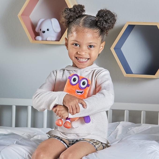hand2mind Numberblocks One & Two Playful Pals Plush, Numbers for Toddlers, Preschool Math Learning Toys, Stuffed Animal Plushies, Counting Blocks Stuffies, Kids Birthday Gifts, Easter Basket Stuffers
