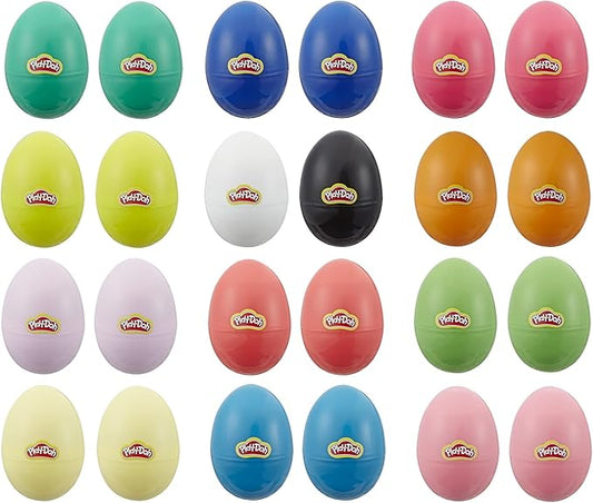 Play-Doh Eggs 24-Pack of Non-Toxic Modeling Compound for Kids 2 Years and Up for Party Favors, Easter Basket Stuffers, Pinata Toys, and More (Amazon Exclusive)