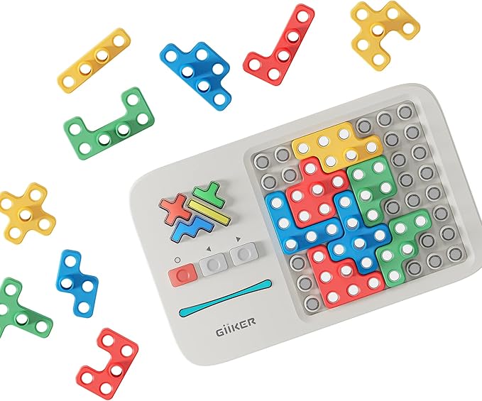 GiiKER Super Blocks Pattern Matching Puzzle Games, Original 1000+ Challenges Brain Teaser Toys for Kids & Teens, Easter Basket Stuffers Birthday Gifts for Boys Girls, Travel Games for Road Trips