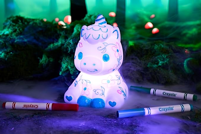 Crayola Light Ups - Unicorn, Reusable Holiday Craft, Glow In The Dark, Unicorn Gift for Kids, Decoration Craft, Toys & Gifts for Kids